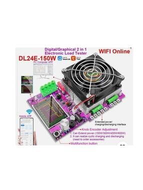 150W WiFi Smart Power Electronic Load Tester DC USB Battery Capacity Monitor